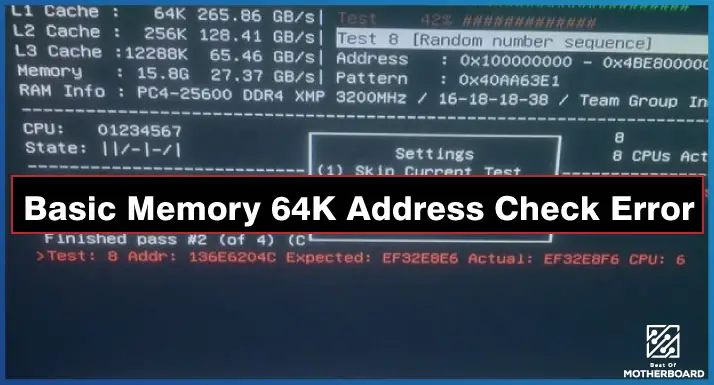 Basic Memory 64K Address Check Error