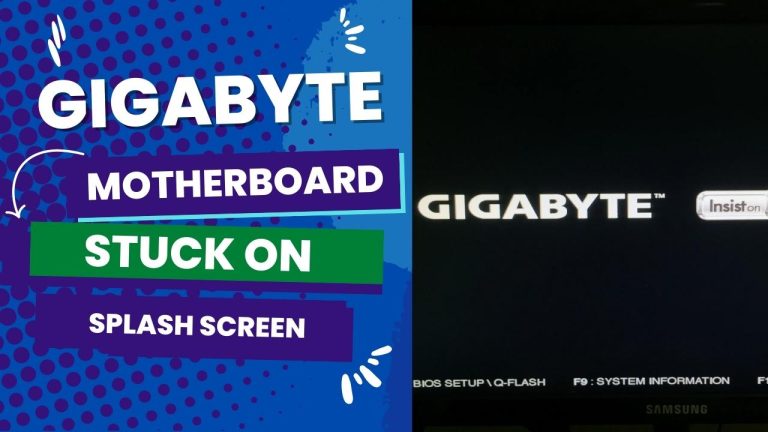 Gigabyte Motherboard Stuck On Splash Screen: FIXED - 2025 Best ...