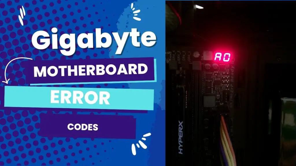 gigabyte motherboard error codes