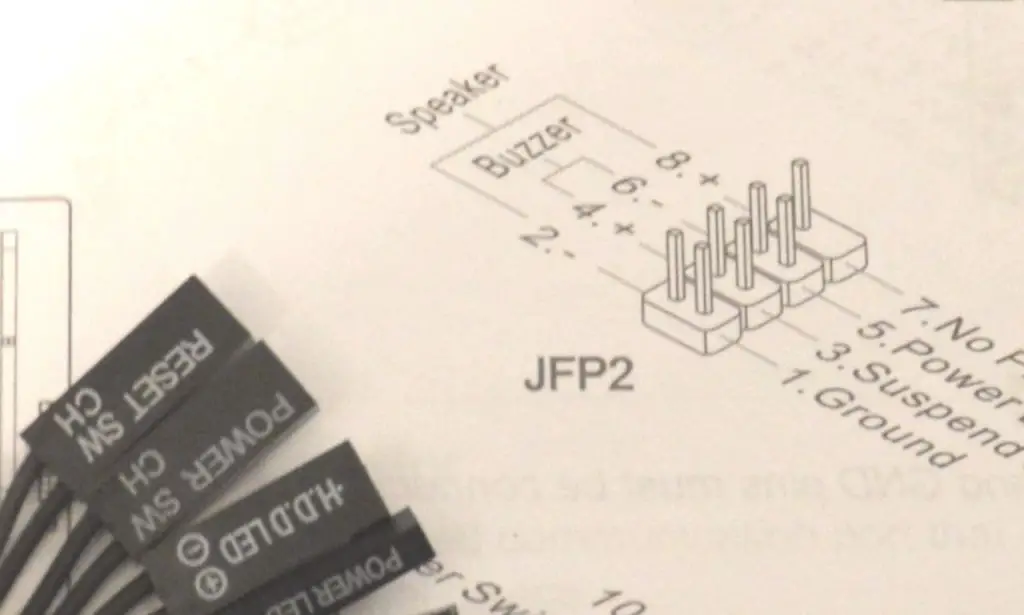 What is JFP2 on motherboard